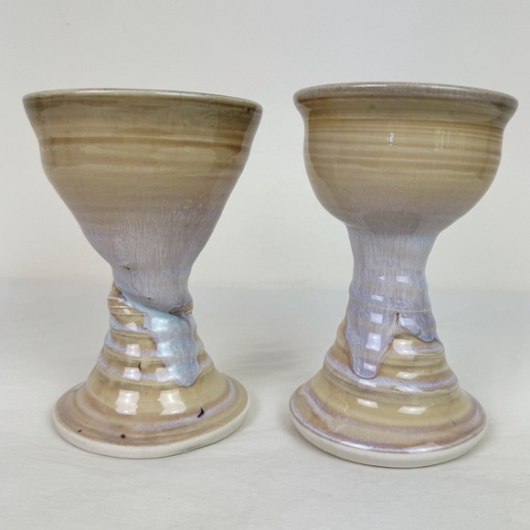 Ceramic Handmade Face Goblet Cups (set of 2) - Picture 7 of 10